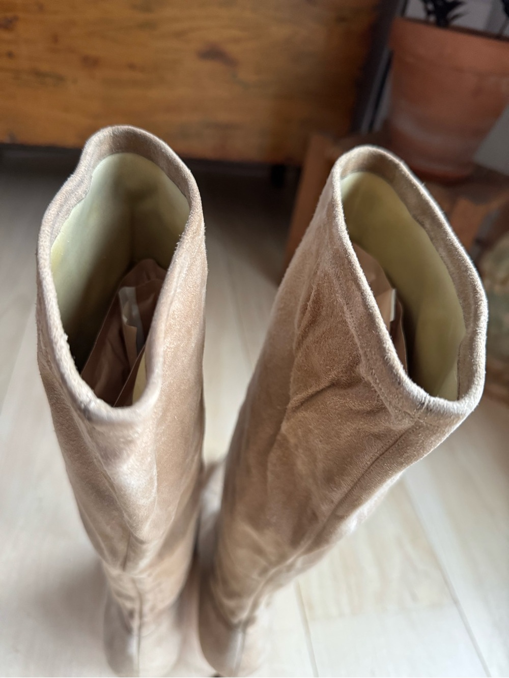 Manolo Blahnik Suede Knee-High Boots - Picture 6 of 12